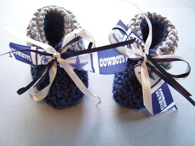 Cowboys Handmade Baby Booties