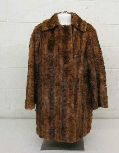 Vintage Fox(?) Fur Women's Coat 22" Armpit-to-Armpit 32" Shoulder-to-Hem LOOK