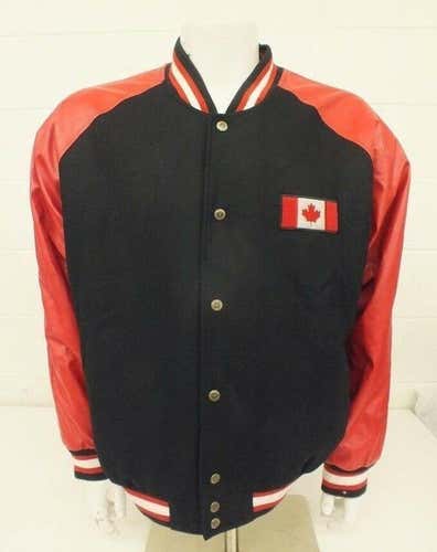 Steve & Barry's Wool & Vegan Leather Letter-Style Jacket Men's Large GREAT LOOK