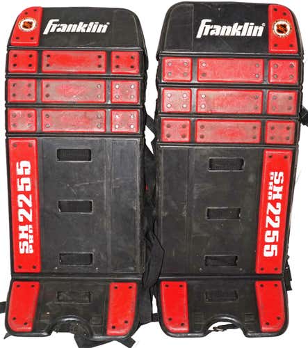 FRANKLIN SH 2255 SENIOR GOALIE LEG PADS 30" - 32" HOCKEY 1990s USED
