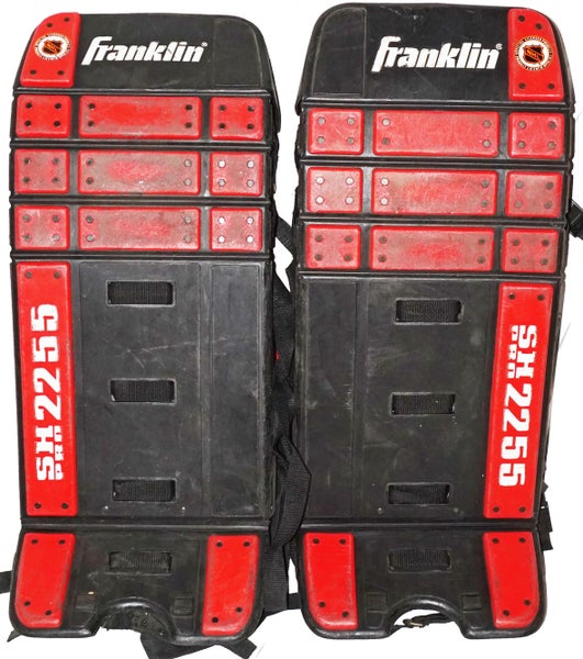 FRANKLIN SH 2255 SENIOR GOALIE LEG PADS 30" - 32" HOCKEY 1990s USED