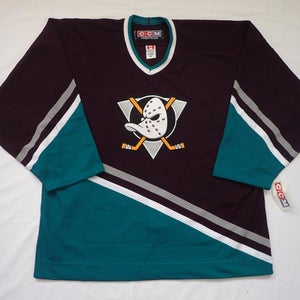 Anaheim Ducks Retro Pro Grade Jersey Full Fight Strap - MADE IN CANADA 7187A