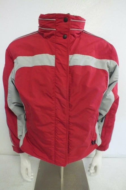 Alpine Design Insulated Red & Gray Jacket Women's Size Large Fast Shipping LOOK