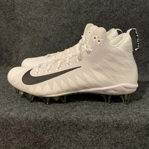 Nike Alpha Menace Pro Mid TD Football Cleats White/Black 915414 100  Size 10.5