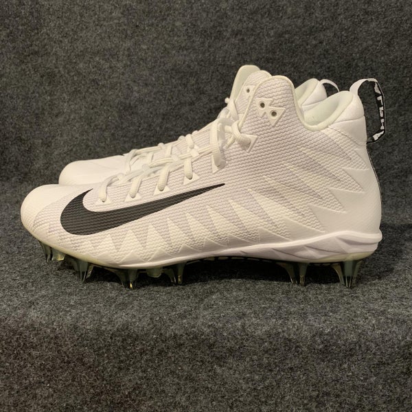 Nike Alpha Menace Pro Mid TD Football Cleats White/Black 915414 100 Size 10.5