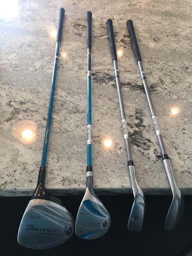 US Kids Golf 48” Ultralight 4 Clubs Driver 4 Hybrid Pitching Wedge sand Wedge