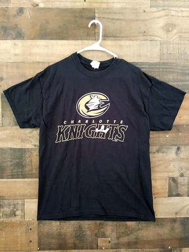 MiLB Baseball International League CHARLOTTE KNIGHTS CHICAGO WHITE SOX Black Team Shirt
