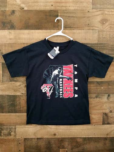 New Defunct MiLB Baseball Florida State League TAMPA YANKEES Red Blue Team Shirt (YL)