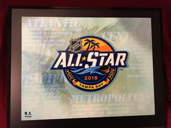 2018 NHL All Star Game Hockey Plaque, Tampa FL - Tampa Bay Lightning