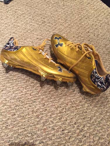 Gold Notre Dame Team Issued Cleats