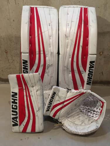 Vaughn Ventus SLR Pro Goalie Leg Pads 34 +2 Matching Glove and Blocker Factory MAD Mod