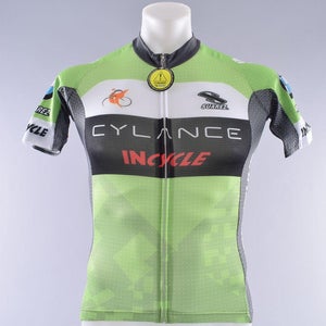 Cylance Cycling Team Suarez Pro Line Jersey Men's Large Black Green Road Bike