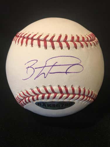 Brandon Wood Signed Autographed MLB Authenticated Baseball Angels Pirates