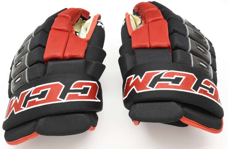 Rockford IceHogs CCM HG4RRP Pro Stock Hockey Gloves Used Traditional fit