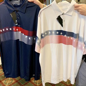 New Antigua Stars and Stripes Set of 2 Polos Size XL