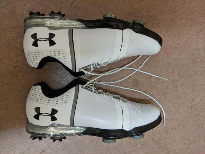 Under Armour New Jordan Spieth One White/Black Golf Shoes Men's Size 9