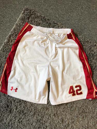 Team issued Under Armour DENVER UNIVERSITY lacrosse shorts, #42, L