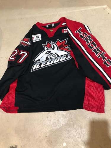 Black with Red IceDogs Jersey