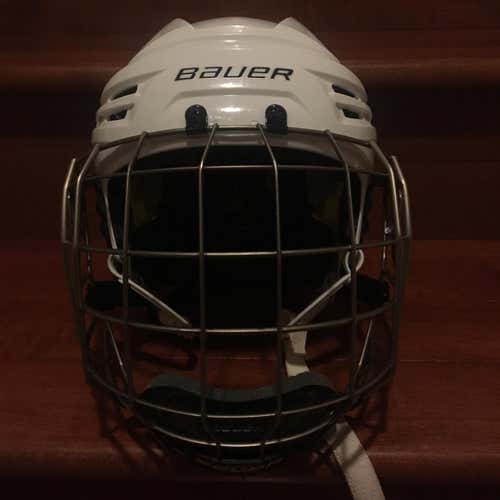 Bauer IMS 9.0 Hockey Helmet with Cage Sr M White