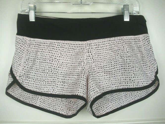 Lululemon Speed Running Lined Shorts Pink Black Athletic Women's Size: 6