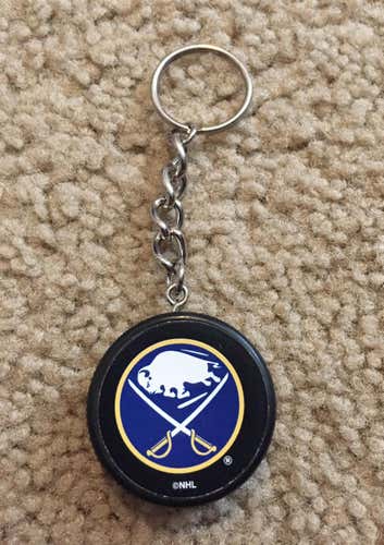 RETRO Buffalo Sabres Puck Keychain