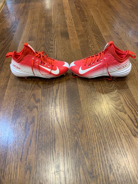 New Red Nike Lunar Vapor Trout Metal Cleats