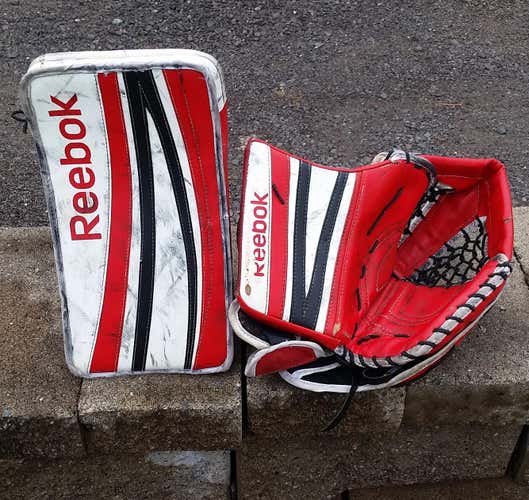 Reebok Premier 4 18K | Catcher & Blocker Set | Red/White/Black