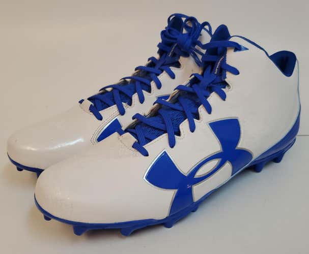 New Under Armour Highlight Blue White (US Size 14)