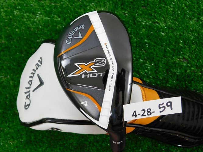 Callaway X2 Hot 22* 4 Hybrid 65 Stiff Graphite with Headcover Mint(Firm Price. No Trades)