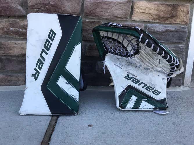 Bauer One.7 Jr. Goalie Glove And Blocker set