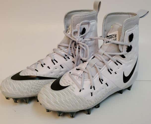 New Nike Force Savage White/Grey (US Size 9) Football Cleats