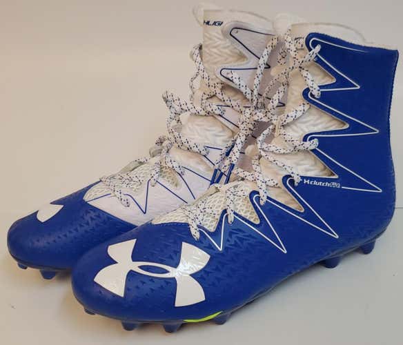 New Under Armour ClutchFit (US Size 11.5) WHITE/BLUE Football Cleats