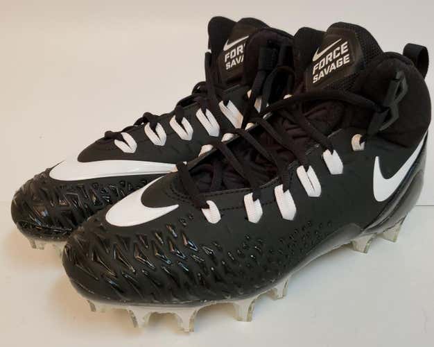 New Nike FORCE SAVAGE BLACK (US Size 8.5) Football Cleats