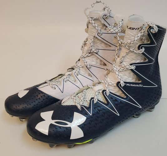 New Under Armour Highlight Navy Blue / White (US Size 11) Football Cleats