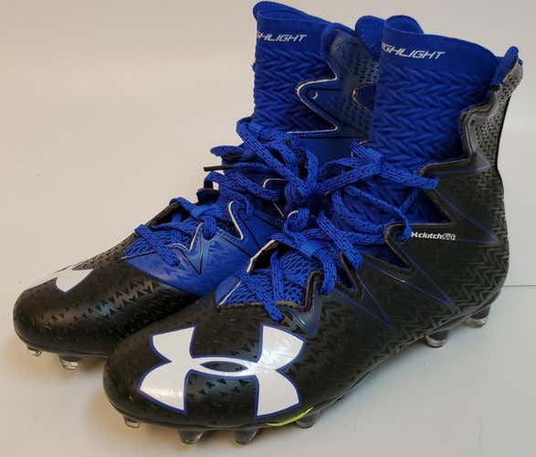 New Under Armour Highlight Black Blue (US Size 8.5) Football Cleats