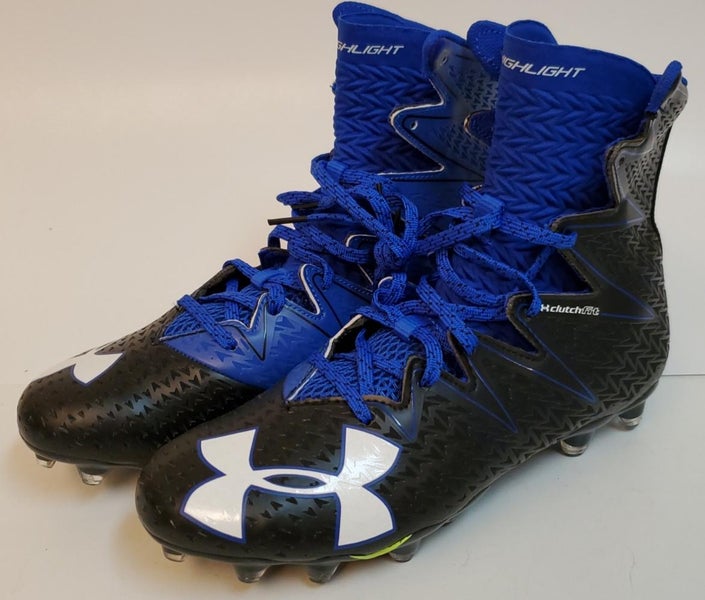 New Under Armour Highlight Black Blue (US Size 8.5) Football Cleats