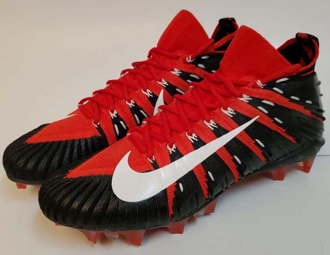 New Nike NikeGRIP Red Black (US Size 12) Football Cleats