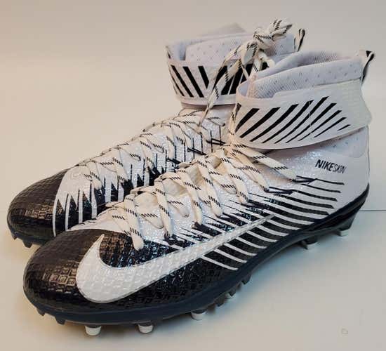 New Nike SKIN (US Size 16) White/Dark Blue Football Cleats