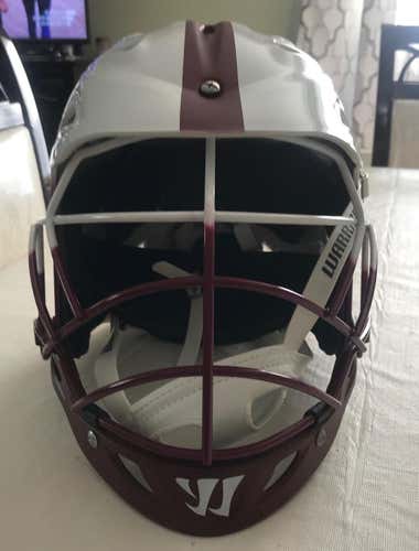 BN Warrior Evo Lacrosse Helmet Adult LG/XL - White & Maroon