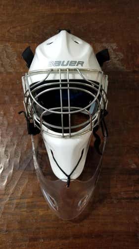 Bauer NME 8  Senior Goalie Mask Fit-1, 6-3/4-7-1/8 with neckguard and case