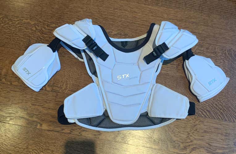 Used Stx Chest Pads White.