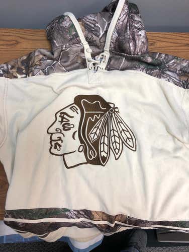 Chicago Blackhawks Cream/Real Tree Camo Sweatshirt Kane 88 On The Back XXL