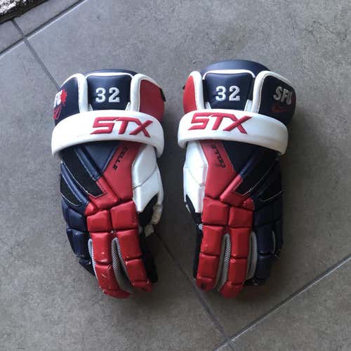 Team Issued #32 STX Cell 2 SFU gloves