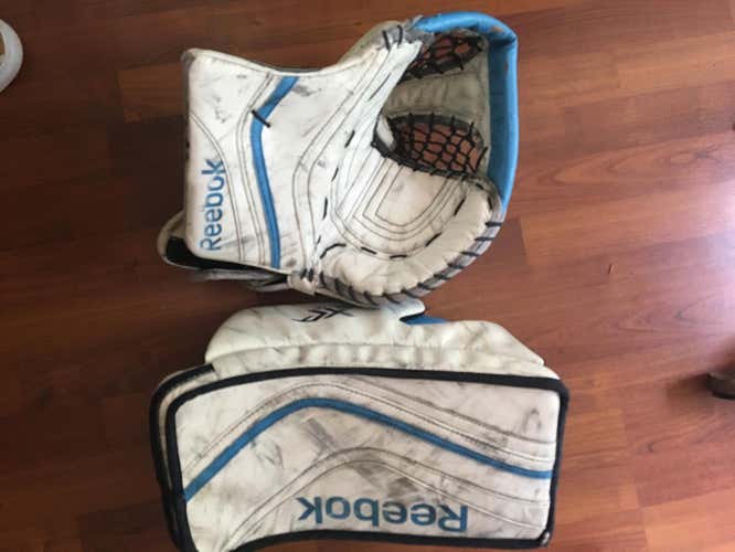 Reebok Premier XLT Pro Regular Glove and Blocker Sr Pro Stock NCAA Return