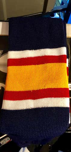 Pear Pro Weight Knit Hockey Socks Navy/White/Red/Yellow Senior