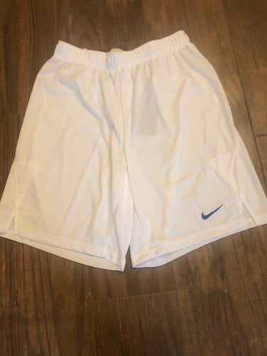 New Nike Untouchable Speed Lacrosse White Athletic Shorts MENS L