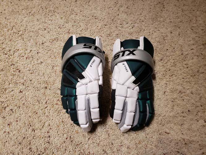 New STX Cell II Gloves Forest Green/White 13"