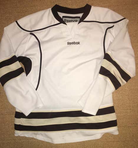 EUC Reebok AHL Hershey Bears Uncrested Blank Away White Jersey Large
