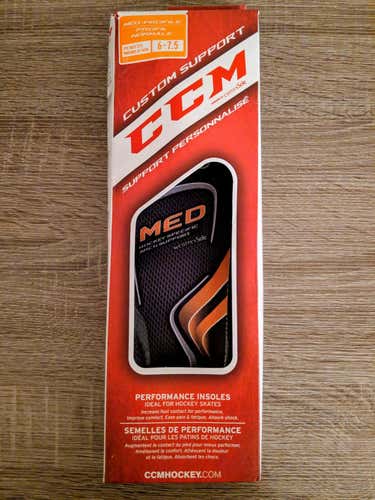 CCM Senior Size 6-7.5 Custom Support Medium Arch Performance Insoles
