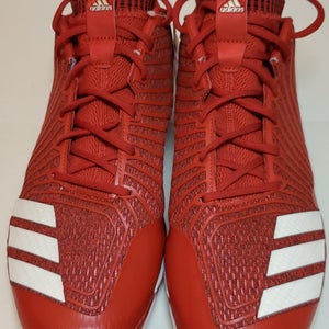 New Adidas Mid Baseball Metal Cleats RED (US Size 13.5)